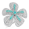 Diamond & Paraiba Flower Ring