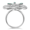 Diamond & Paraiba Flower Ring
