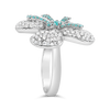 Diamond & Paraiba Flower Ring