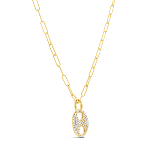 Pave Diamond Loop Pendant
