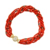 Bulgari Coral & Emerald Bead Necklace
