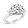 Round & Trapezoid Diamond Engagement Ring