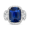 Sapphire, Diamond & Platinum Ring