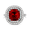 Red Spinel & Diamond Tiffany Ring