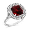 Red Spinel & Diamond Tiffany Ring