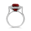 Red Spinel & Diamond Tiffany Ring