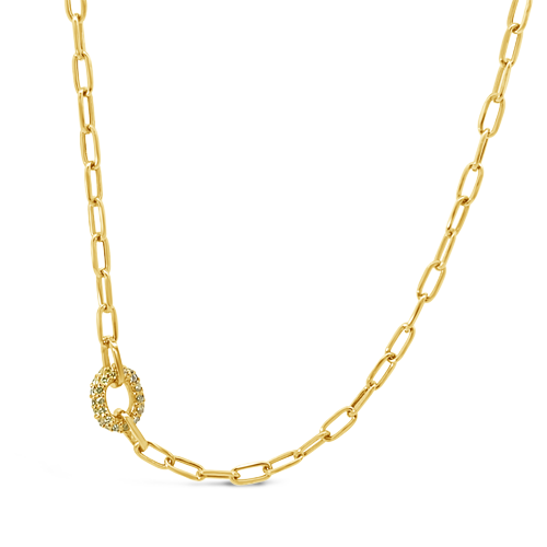 Gold Chain with Diamond Link