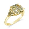 Three Stone Yellow Diamond Ring