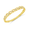 Gold & Diamond Link Bangle Bracelet