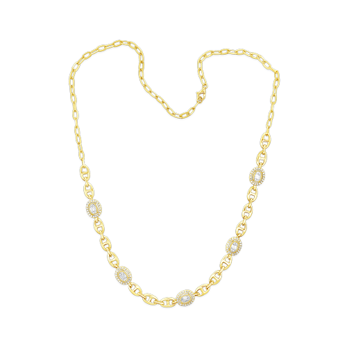 Diamond Mariner Link Necklace