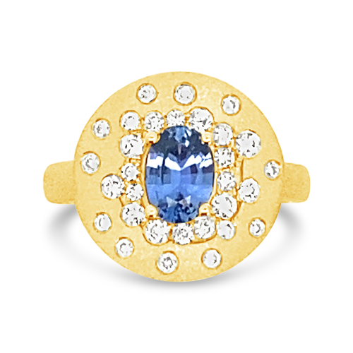 Sapphire & Diamond Confetti Ring