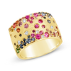 Rainbow Sapphire & Diamond Ring
