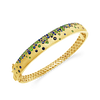 Tsavorite & Sapphire Bangle Bracelet