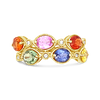 Multi-color Sapphire & Diamond Ring