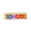 Rainbow Sapphire & Diamond Ring