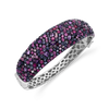 Amethyst, Iolite & Sapphire Bangle Bracelet