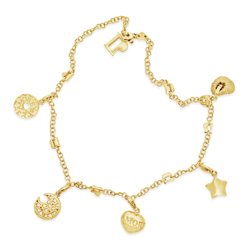 Yellow Gold Charm Necklace