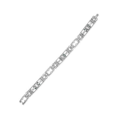 Diamond & Emerald Estate Bracelet