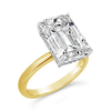 Diamond Engagement Ring with Hidden Halo