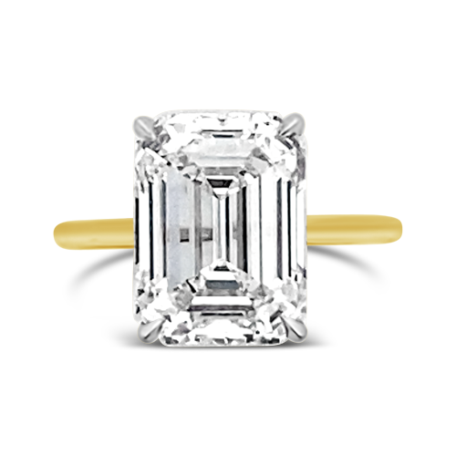 Emerald cut Diamond Engagement Ring