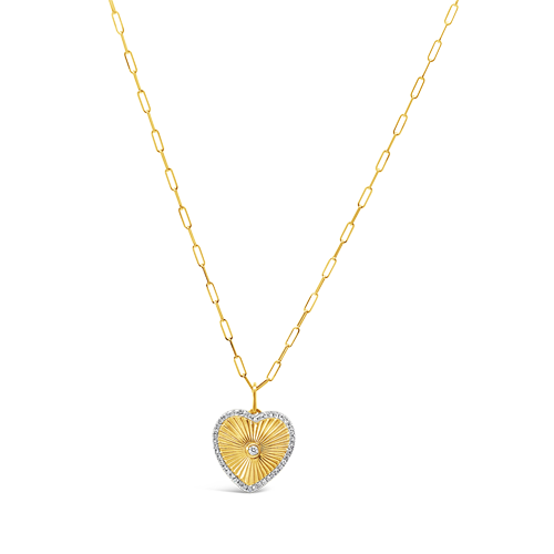 Heart Shaped Pendant with Diamonds
