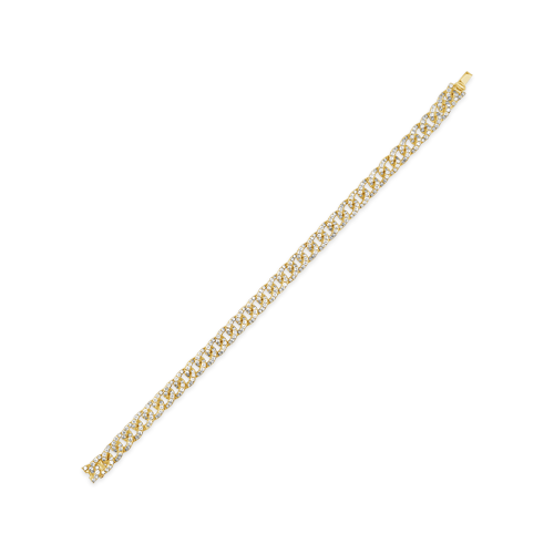 Yellow Gold & Diamond Link Bracelet