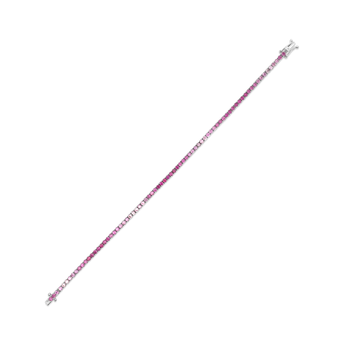 Pink Sapphire Tennis Bracelet