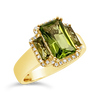 Peridot & Diamond Ring