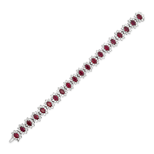 Ruby & Diamond "Lady Di" Bracelet