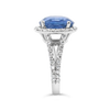 Cornflower Blue Sapphire & Diamond Ring