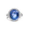 Cornflower Blue Sapphire & Diamond Ring