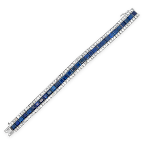 T.H. Bouadier Sapphire & Diamond Bracelet