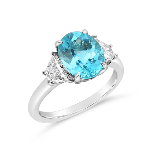 Paraiba Tourmaline & Diamond RIng