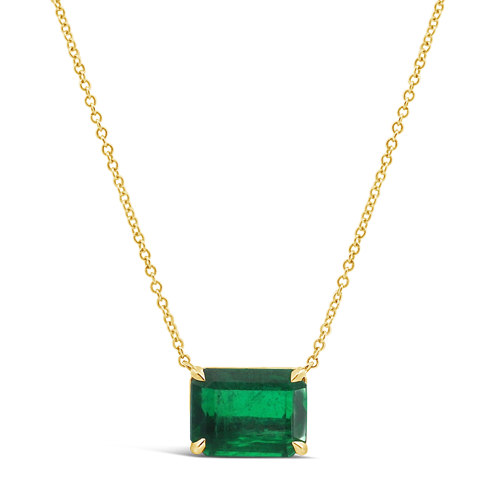 Solitaire Emerald Pendant