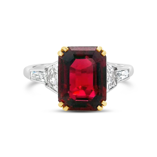 Spinel & Diamond Ring