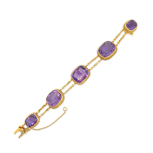 Antique Amethyst Estate Bracelet