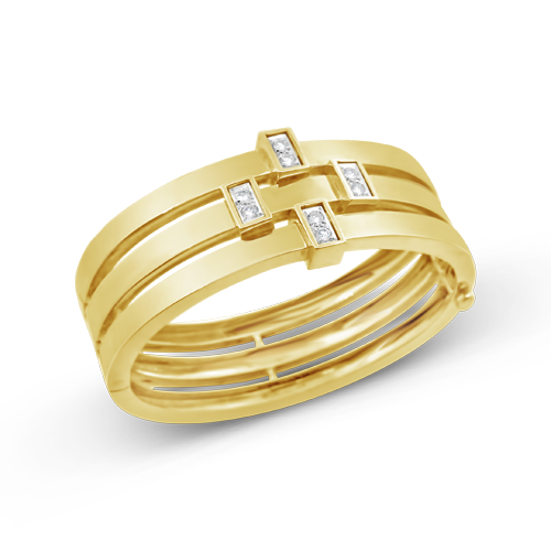 Triple Row Diamond Estate Bracelet