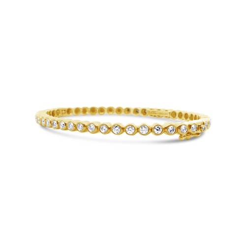 Yellow Gold & Diamond Estate Bangle Bracelet