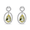 Citrine & Diamond Estate Earrings