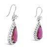 Pink Tourmaline & Diamond Estate Earrings