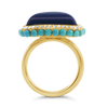 Lapis, Turquoise & Diamond Estate Ring