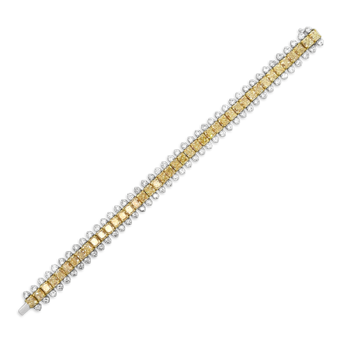 Yellow & White Diamond Bracelet