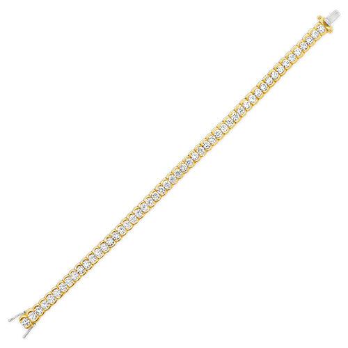 Diamond & Yellow Gold Tennis Bracelet