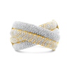 Four Row Pave Diamond Bangle Bracelet