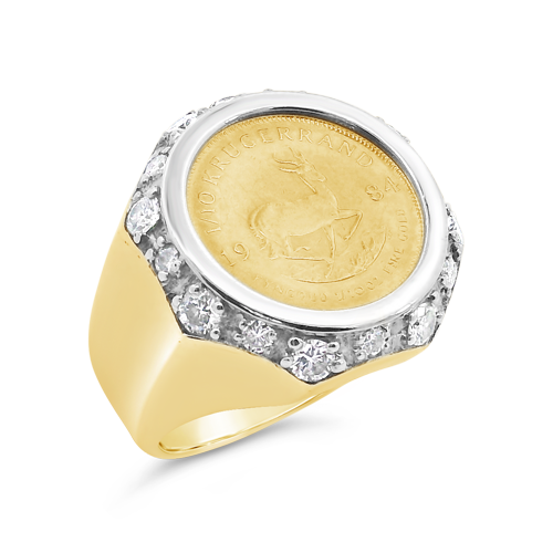 Yellow Gold Signet Coin Ring