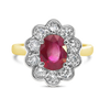Oval Ruby & Diamond Ring