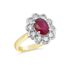 Oval Ruby & Diamond Ring