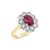 Oval Ruby & Diamond Ring