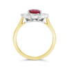 Oval Ruby & Diamond Ring