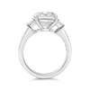 Emerald cut & Trapezoid Diamond Engagement RIng